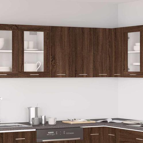 vidaXL Wandkast hangend Lyon 60x31x60 cm bewerkt hout bruin, Huis en Inrichting, Kasten | Overige, Nieuw, Verzenden