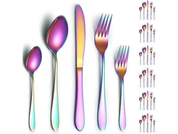 Veiling - ReaNea Bestekset (30-delig) Rainbow, Huis en Inrichting, Keuken | Bestek