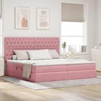 vidaXL Opslag bed met matras met matras Roze 200 x 200 cm, Huis en Inrichting, Verzenden, Nieuw