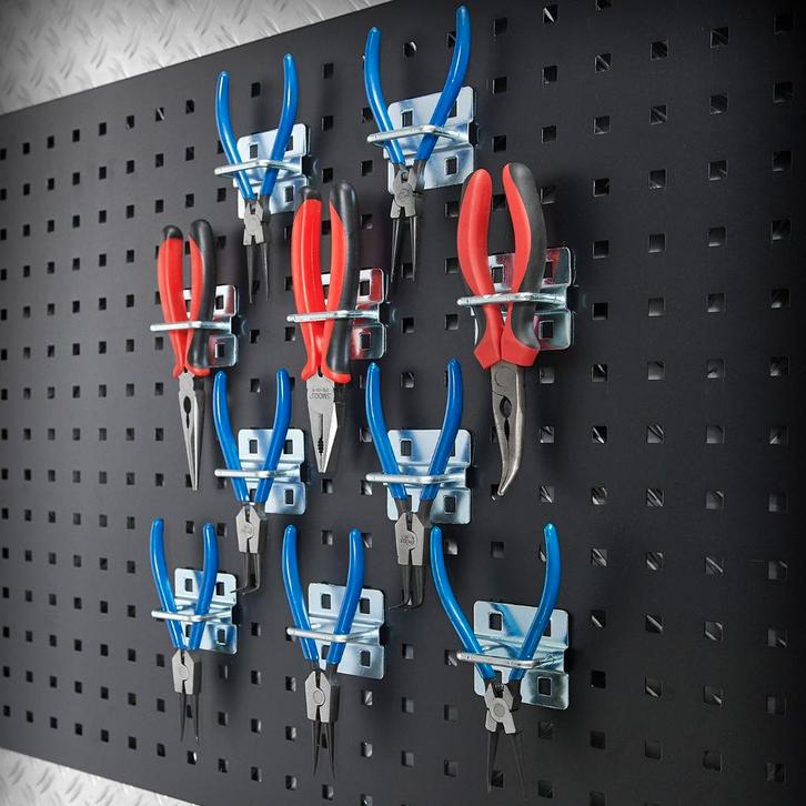 Datona Dubbele gesloten gereedschapshaak - 6 cm (10 stuks), Doe-het-zelf en Bouw, Werkbanken, Ophalen of Verzenden