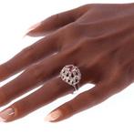 Ring - 14 karaat Witgoud - 1.00ct. tw. Toermalijn - Diamant, Nieuw