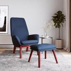 vidaXL Relaxstoel met voetenbank stof blauw, Verzenden, Nieuw