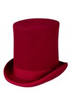 Luxe Hoge Hoed Rood Extra Hoog Model 59 100% Wol Heren Dames, Ophalen of Verzenden, Nieuw
