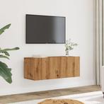 vidaXL Tv-meubels 2 st wandgemonteerd 80x30x30cm artisanaal, Verzenden, Nieuw