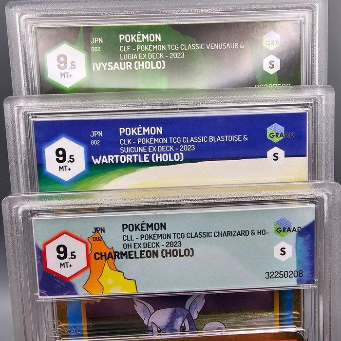Pokémon - 3 Graded card - TRIS Starter -> Base Set:, Hobby en Vrije tijd, Verzamelkaartspellen | Pokémon