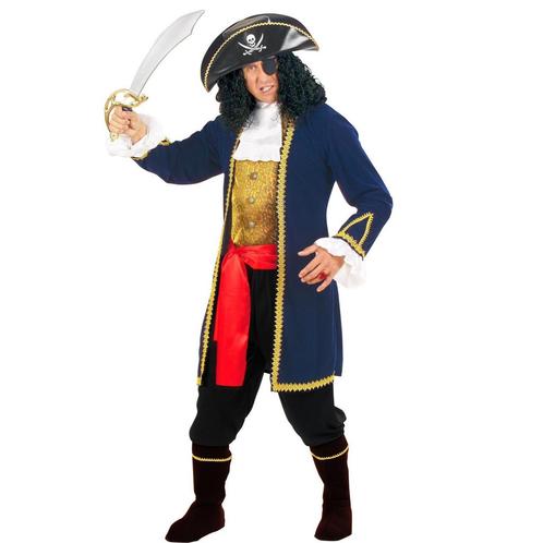 Piraat Kostuum Blauw Heren, Kleding | Heren, Carnavalskleding en Feestkleding, Nieuw, Verzenden