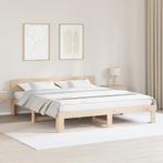 vidaXL Bedframe met hoofdbord 180x200 cm in massief, Huis en Inrichting, Slaapkamer | Bedden, Verzenden, Nieuw