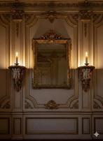 Wandrek (2) - drie - Marmer - set van twee wandplanken