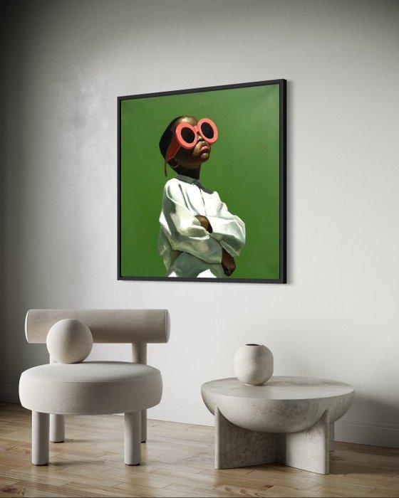 Houessou Koffins Bryan (1999) - Trop grand pour moi, Antiquités & Art, Art | Peinture | Moderne