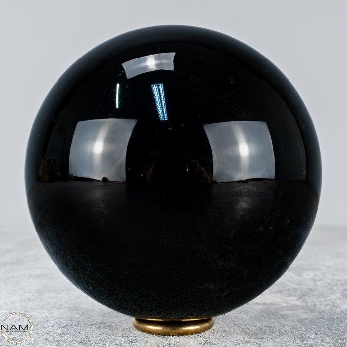 Natuurlijk zwart obsidiaan Kugel, Mexico- 1205.36 g, Verzamelen, Mineralen en Fossielen