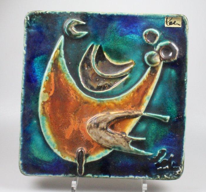 Wanddecoratie - Helmut Schäffenacker - Duitsland - Tegel, Antiek en Kunst, Antiek | Glaswerk en Kristal