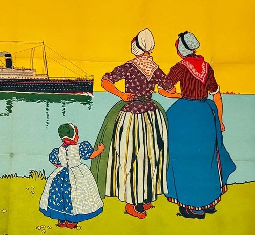 Henri Cassiers - Red Star Line - Grote Reclame Affiche -, Antiek en Kunst, Kunst | Tekeningen en Fotografie