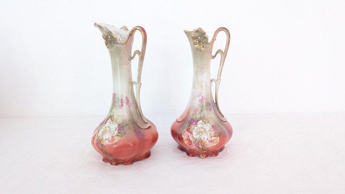 MZ Altrohlau - Vaas (2) - Porselein - met de hand, Antiek en Kunst, Kunst | Designobjecten