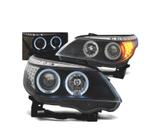 PHARES LED ANGEL EYES POUR BMW E60 E61 03-07 NOIR, Auto-onderdelen, Verzenden, Nieuw