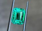1 pcs Groen Smaragd - 3.73 ct - Gemological Institute of