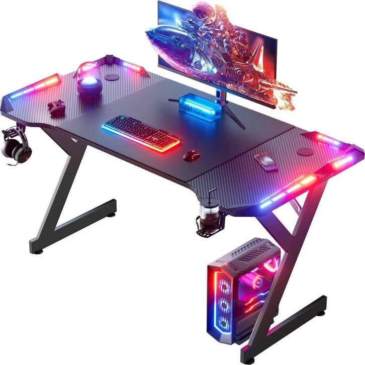 Gaming bureau - Gaming desk - Gaming tafel - 120x60 cm - Zwa, Maison & Meubles, Bureaux, Envoi