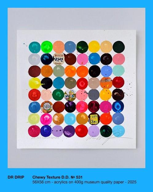 Dr Drip - Chewy texture - Damien Drips n° 531, Antiek en Kunst, Kunst | Schilderijen | Modern