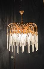 Plafonnier - Laiton, Cristal - Lustre Italien, Antiek en Kunst