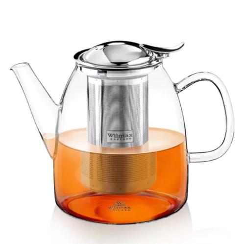 Theepot Borosilicaatglas met RVS filter - 600 ml, Sport en Fitness, Gezondheidsproducten en Wellness, Ophalen of Verzenden