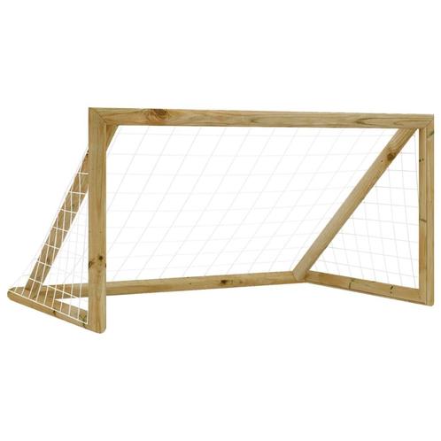 vidaXL Voetbaldoel met net 160x80x100 cm geïmpregneerd, Sport en Fitness, Voetbal, Nieuw, Verzenden