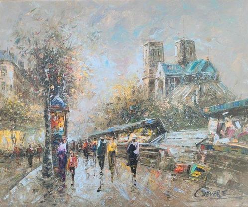 Christof Vevers (1962) - Les bouquinistes & Quai Notre Dame, Antiquités & Art, Art | Peinture | Classique