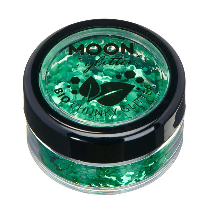 Moon Glitter Bio Chunky Glitter Green 3g, Hobby en Vrije tijd, Feestartikelen, Nieuw, Verzenden