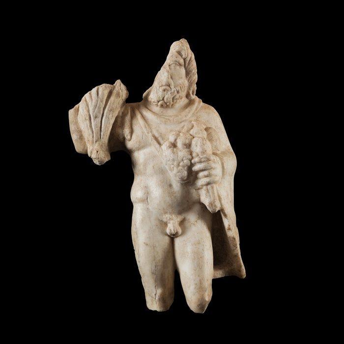 Oud-Romeins Marmer Beeldhouwwerk van de god Silvanus. 2e, Verzamelen, Mineralen en Fossielen
