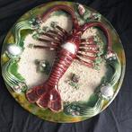 Plat - Palissy Majolica Lobster Plate Realistic Clams, Antiek en Kunst