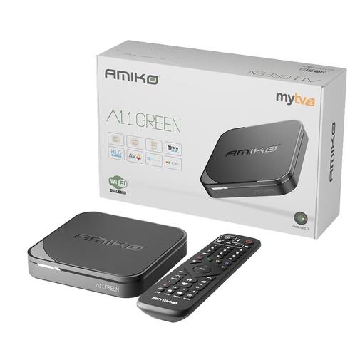 Amiko A11 Green Android IPTV Set Top Box, Divers, Divers Autre, Enlèvement ou Envoi