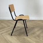 kantinestoel zithoogte 46 cm, beuken - zwart, Gebruikt, Zwart, Hout, Eén