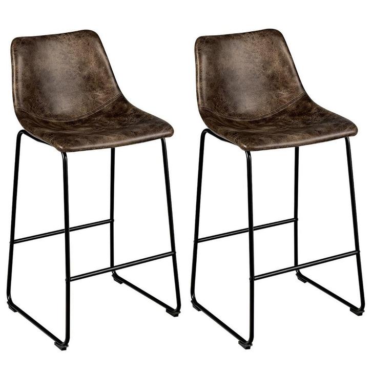 2dekans | Coast Set van 2 Barkrukken – Houten Barstoelen met, Huis en Inrichting, Barkrukken, Ophalen of Verzenden