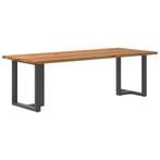 vidaXL Eettafel rechthoekig 240x100x74 cm massief eikenhout, Huis en Inrichting, Tafels | Eettafels, Verzenden, Nieuw