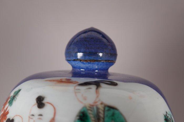 Vaas - Porselein - China - Grote poederblauwe vaas, Antiek en Kunst, Antiek | Overige Antiek