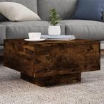 vidaXL Salontafel 55x55x31 cm bewerkt hout gerookt, Verzenden, Nieuw