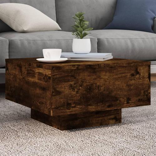 vidaXL Salontafel 55x55x31 cm bewerkt hout gerookt, Huis en Inrichting, Tafels | Salontafels, Nieuw, Verzenden