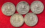 États-Unis. quarter dollar Lote de 5 monedas de estados