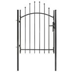 vidaXL Poort 1x1,75 m staal zwart, Verzenden, Nieuw