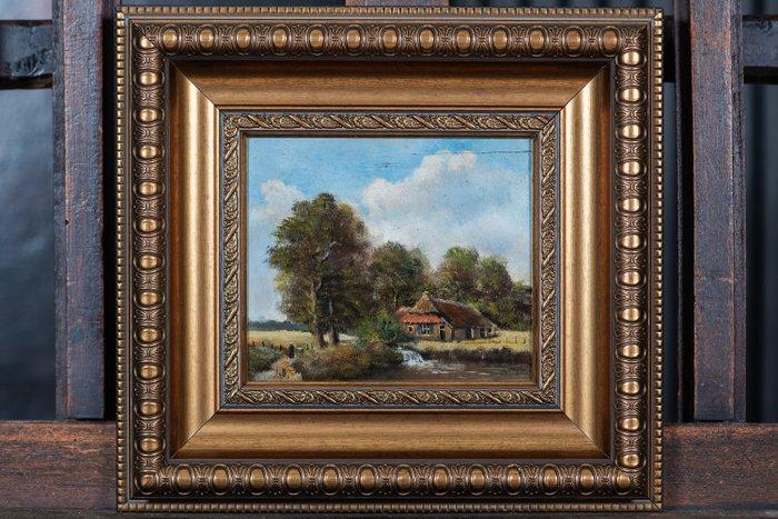 Hollandse School (XIX) - Hollands Landschap, Antiquités & Art, Art | Peinture | Classique
