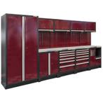 Complete werkplaatsinrichting donker rood, RVS blad,, Doe-het-zelf en Bouw, Werkbanken, Ophalen of Verzenden, Nieuw
