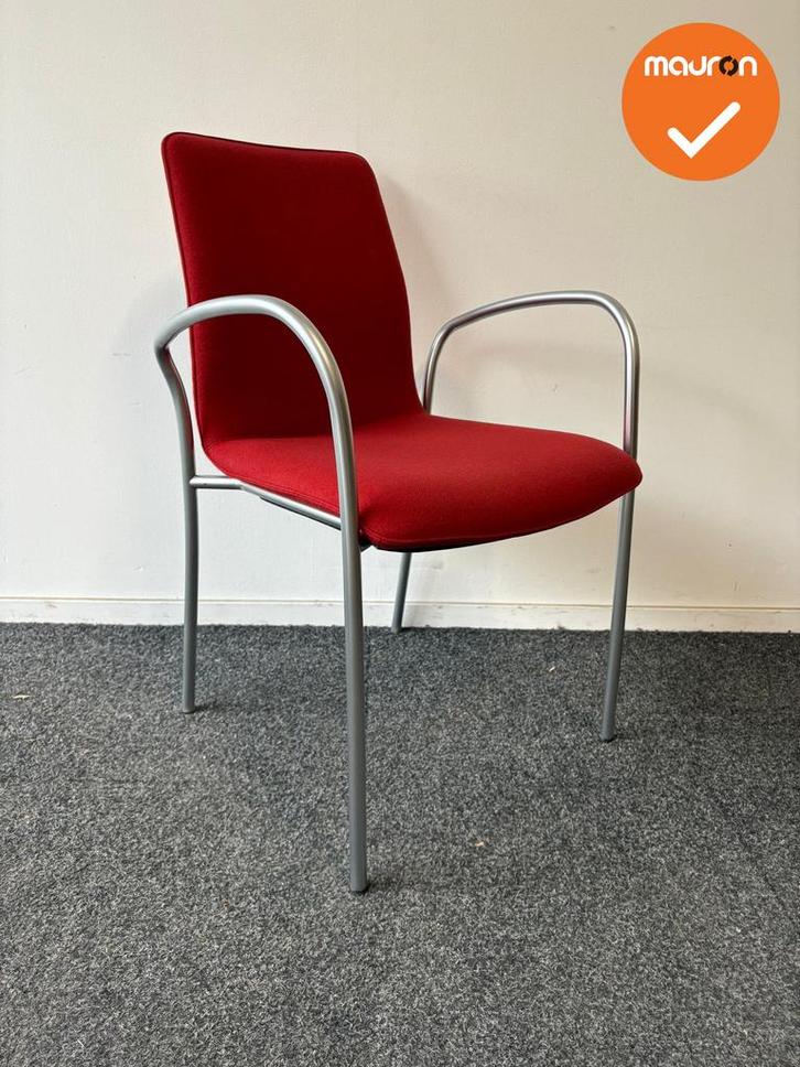 Kusch & Co Ona Plaza - Vergaderstoel Rood Gestoffeerd - Vier, Zakelijke goederen, Kantoor en Winkelinrichting | Kantoormeubilair en Inrichting