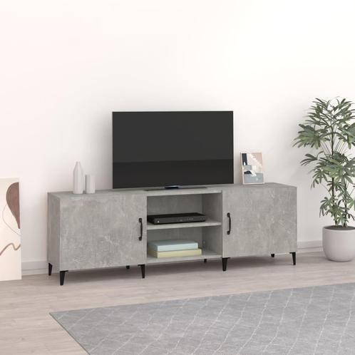 vidaXL Meuble TV gris bÃ©ton 150x30x50 cm bois, Huis en Inrichting, Kasten |Televisiemeubels, Verzenden