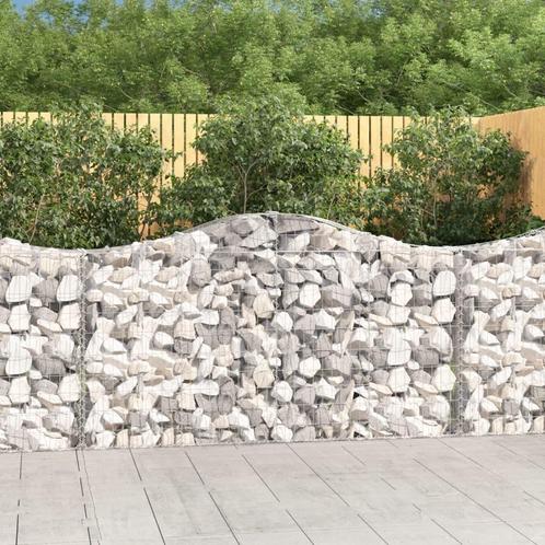 vidaXL Schanskorven 13 st gewelfd 200x30x100/120 cm ijzer, Tuin en Terras, Bloempotten, Nieuw, Verzenden
