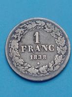 Belgique. Léopold Ier. 1 Franc 1838 (stripe under R in