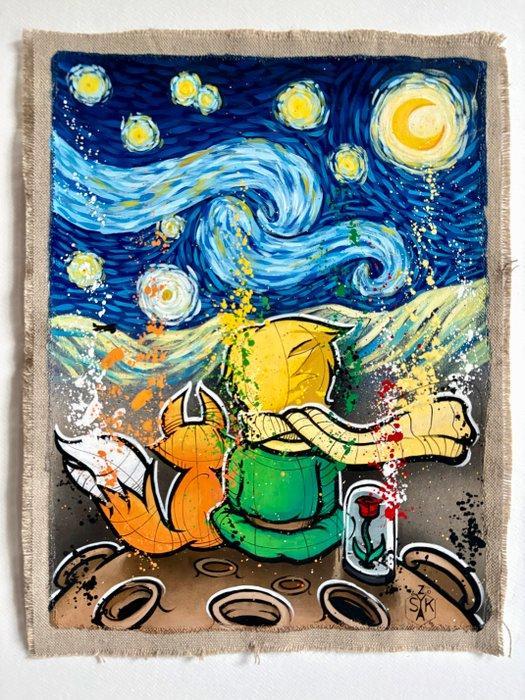 Elisée Skayzoo - Le petit prince et la nuit étoilée, Antiek en Kunst, Kunst | Schilderijen | Modern