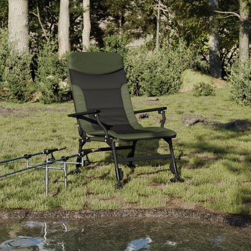 vidaXL Chaise de pêche avec accoudoir pliable vert, Jardin & Terrasse, Ensembles de jardin, Neuf, Envoi