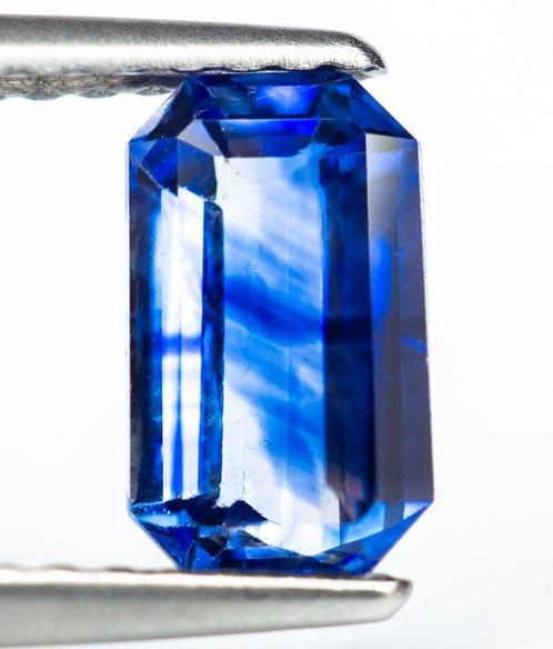 Zonder Minimumprijs Saffier  - 1.09 ct - Antwerp Laboratory, Handtassen en Accessoires, Edelstenen