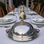 MGM - Plat de service - Stainless Steel - Or 24 ct - Dome, Antiek en Kunst