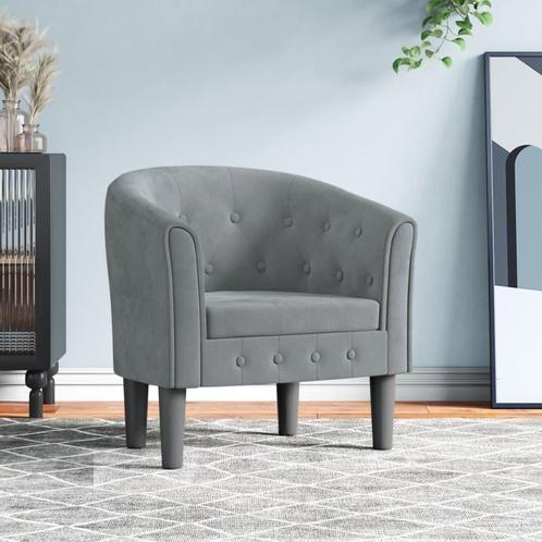 vidaXL Kuipstoel fluweel donkergrijs, Huis en Inrichting, Fauteuils, Nieuw, Verzenden