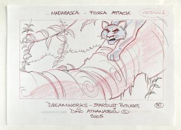 Madagascar (DreamWorks, 2005) Original Storyboard Art Signed