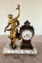 Pendule de cheminée - Marbre, Régule, Verre - 1910-1920 -, Antiek en Kunst